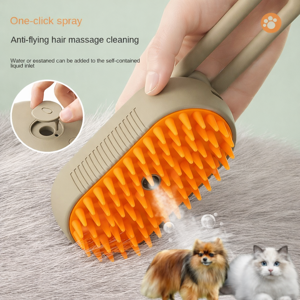 Self-Cleaning Pet Grooming Brush for Cats & Dogs