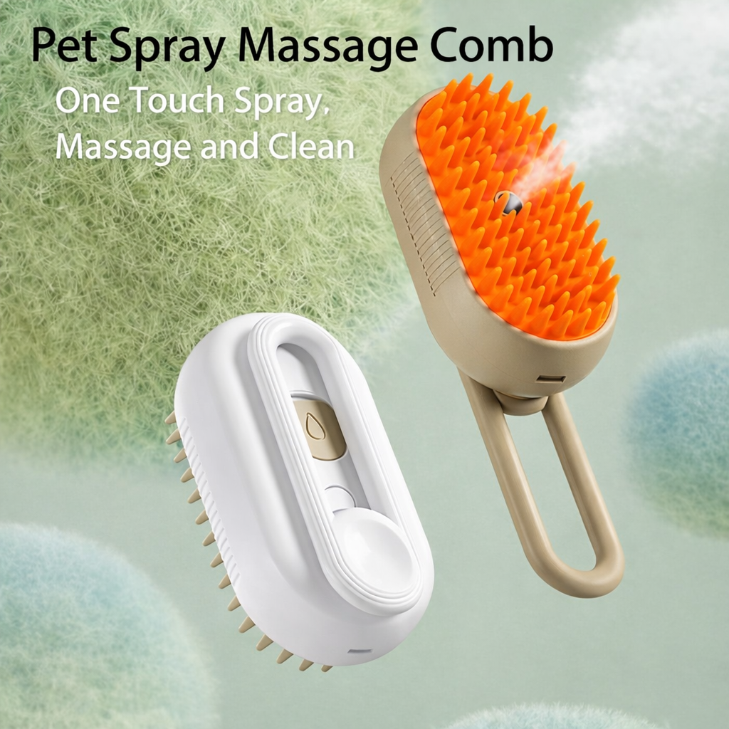 Self-Cleaning Pet Grooming Brush for Cats & Dogs